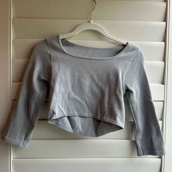 By Together grey cropped mid sleeve shirt - Picture 2 of 2